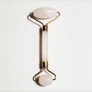 Rose Quartz Facial Roller Massager w/Dual Ends, Will Feel So Cool To Your Face